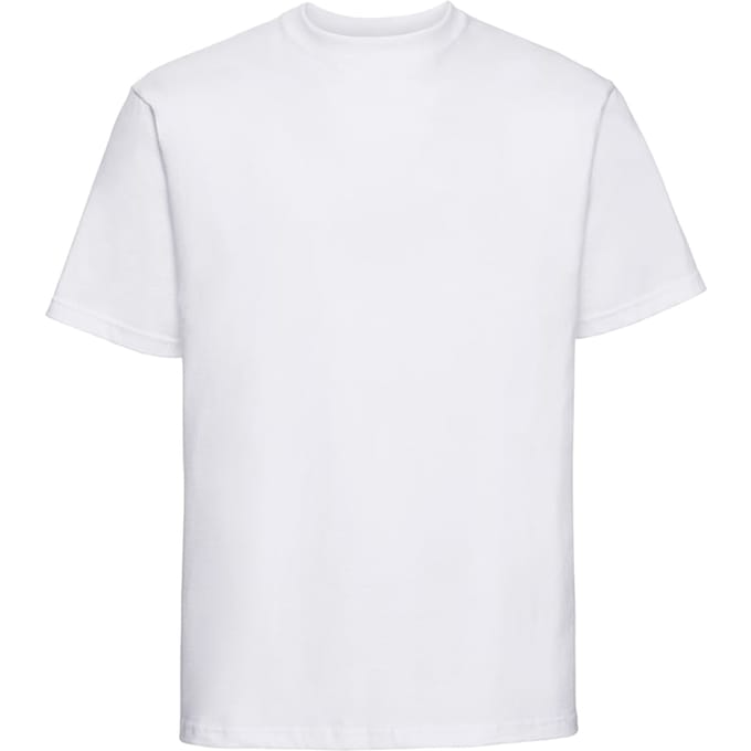 Russell Heren Zwaargewicht T-Shirt (Wit)