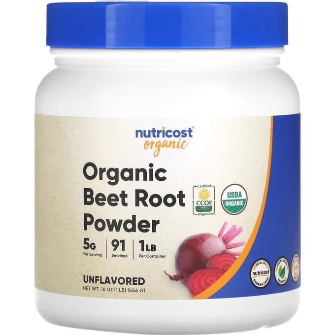 Nutricost, Biologisch Bietenwortelpoeder, Ongezoet, 16 oz (454 gr)