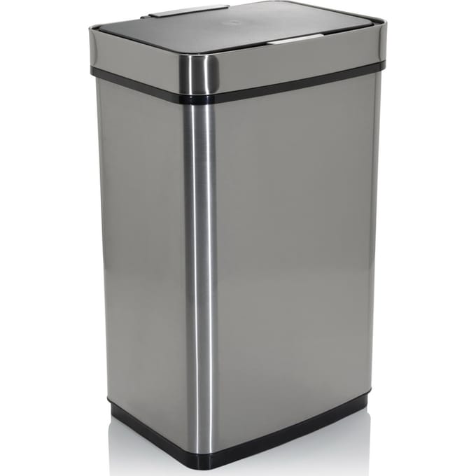 Prullenbak CLEAN IV met infraroodsensor 60L zilver Staal hjh OFFICE