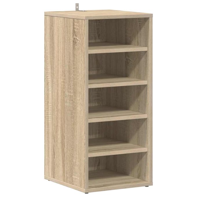 vidaXL - Schoenenkast - 31,5x35x70 - cm - bewerkt - hout - sonoma - eikenkleurig