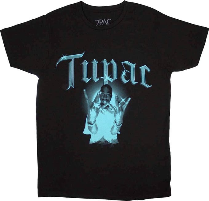Tupac - West Side Heren T-shirt - L - Zwart