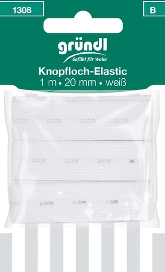 1308 Knoopsgaten elastiek 20mm x 1m wit