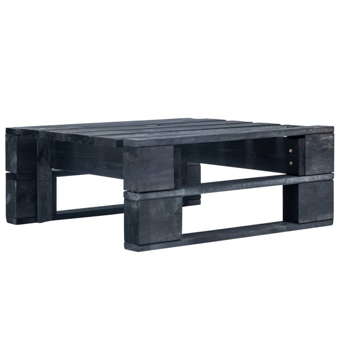 vidaXL - Tuinhocker - pallet - hout - zwart