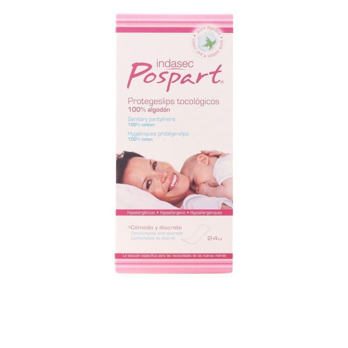 Indasec Pospart Pantilyner Tocologico 100% Coton 24 Unités white