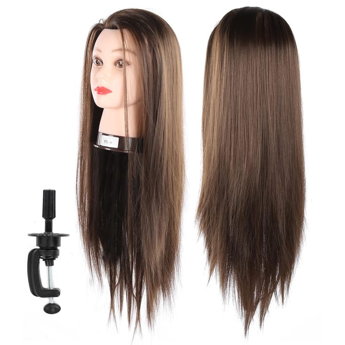Professionele mannequin hoofd kapperstraining hoofd voor haarstyling vlechten 65cm black