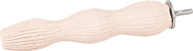 Flamingo - Vogelzitstok Calcium Gegolfd - Wit - S - 4 x 4 x 20.5 cm