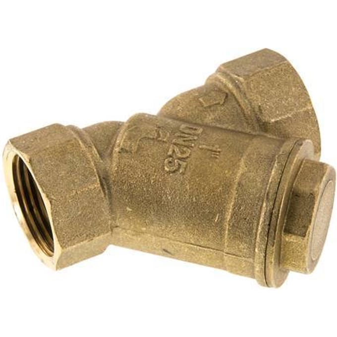G 1'' Messing Y-filter 0.2 mm Maaswijdte 20 Bar NBR - SLB-F-100