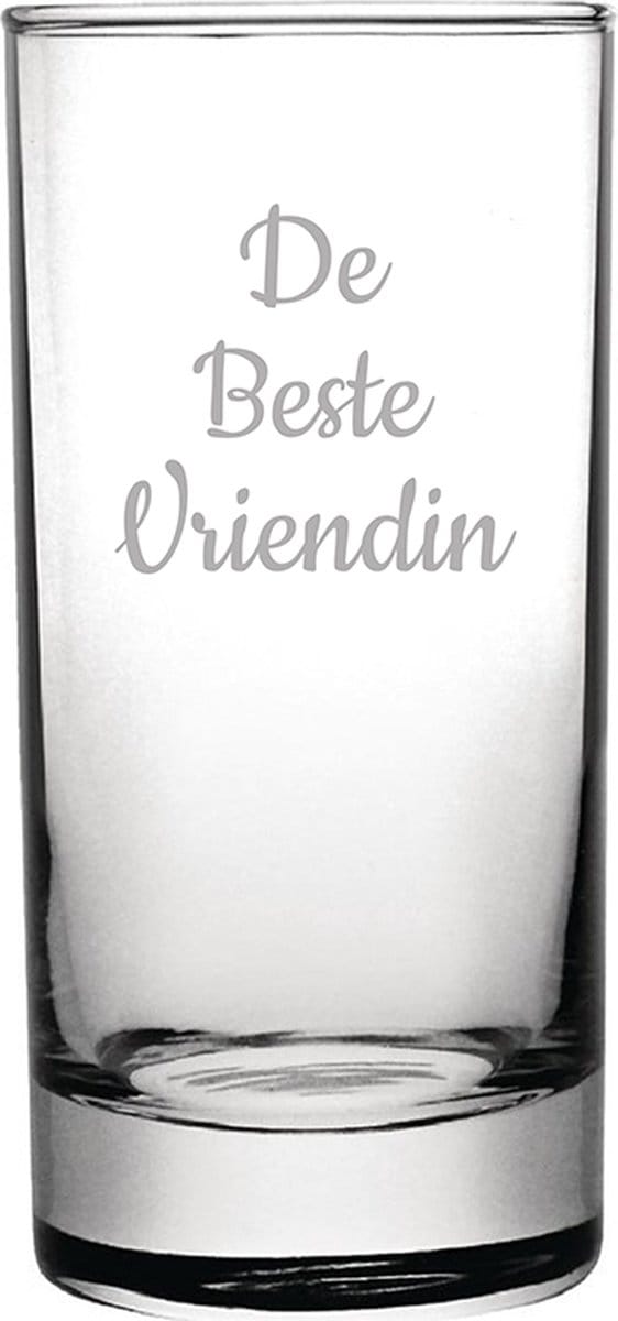 Gegraveerde longdrinkglas 28,5cl De Beste Vriendin