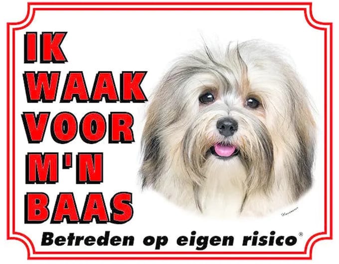 Havanezer Waakbord Bruin - Ik waak voor mijn Baas