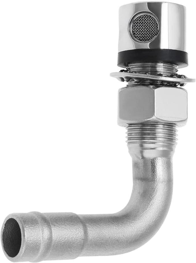 Allecto Plus - Roestvrij Staal 90° Elleboog Boot Brandstof Vent