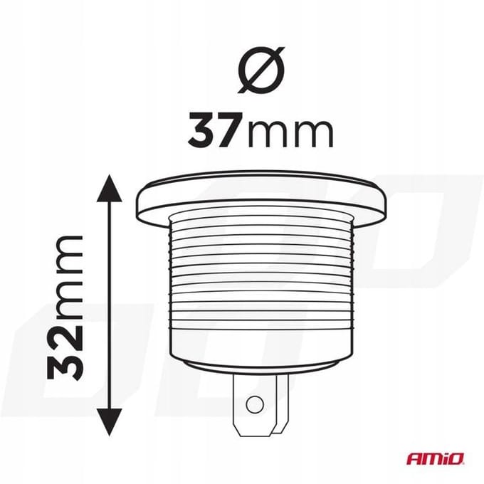 AMiO Digitale Voltmeter Inbouwdoos 3-32V Universeel