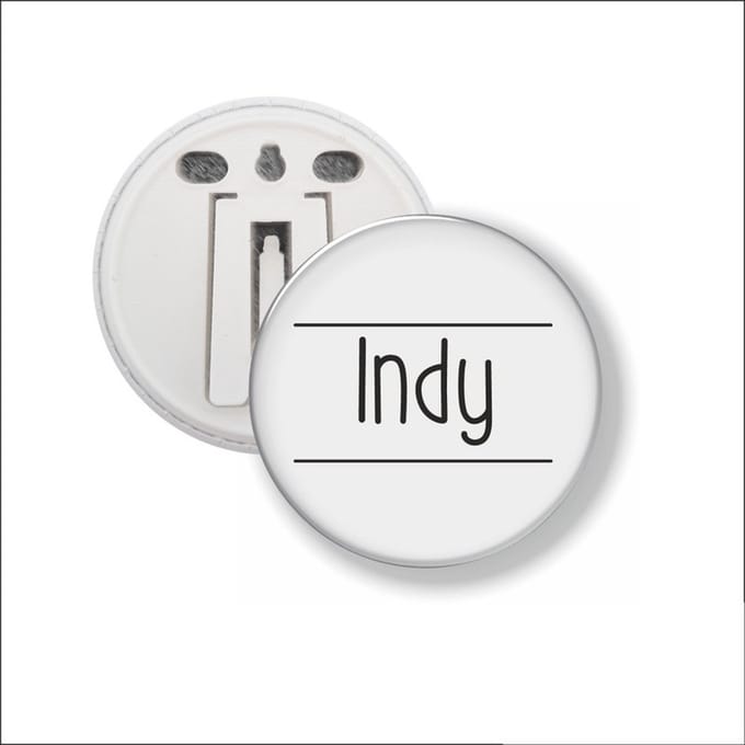 Button Met Clip 58 MM - Indy