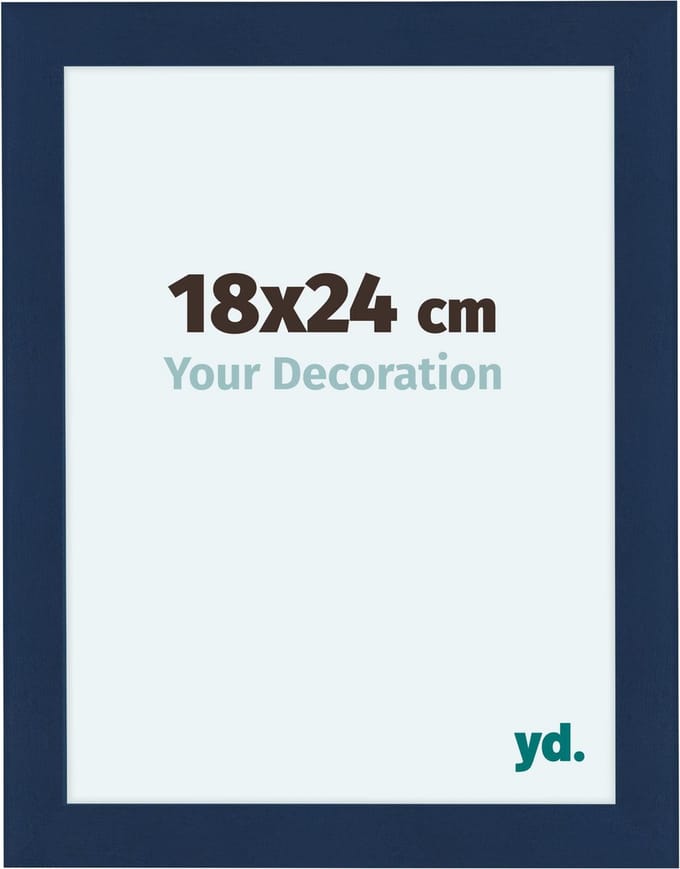 Your Decoration - Fotolijst 18x24 cm - MDF - Donkerblauw Geveegd - Como