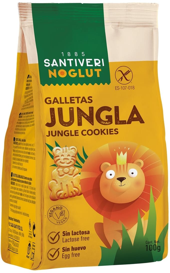 Santiveri Jungle koekjes naturel glutenvrij 100 Gram
