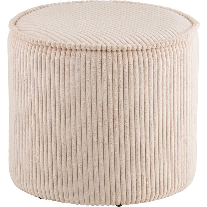 Liv poef fluweel beige.