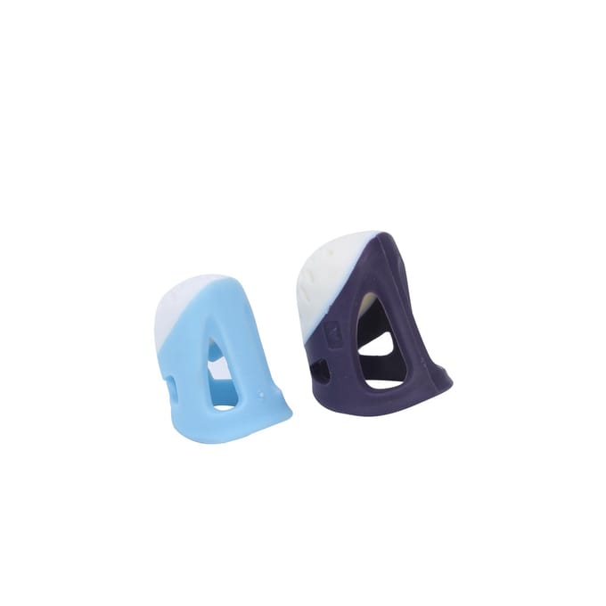 Lot de 2 dé à coudre en silicone souple, réutilisable et durable, pour la couture, le travail manuel rétro