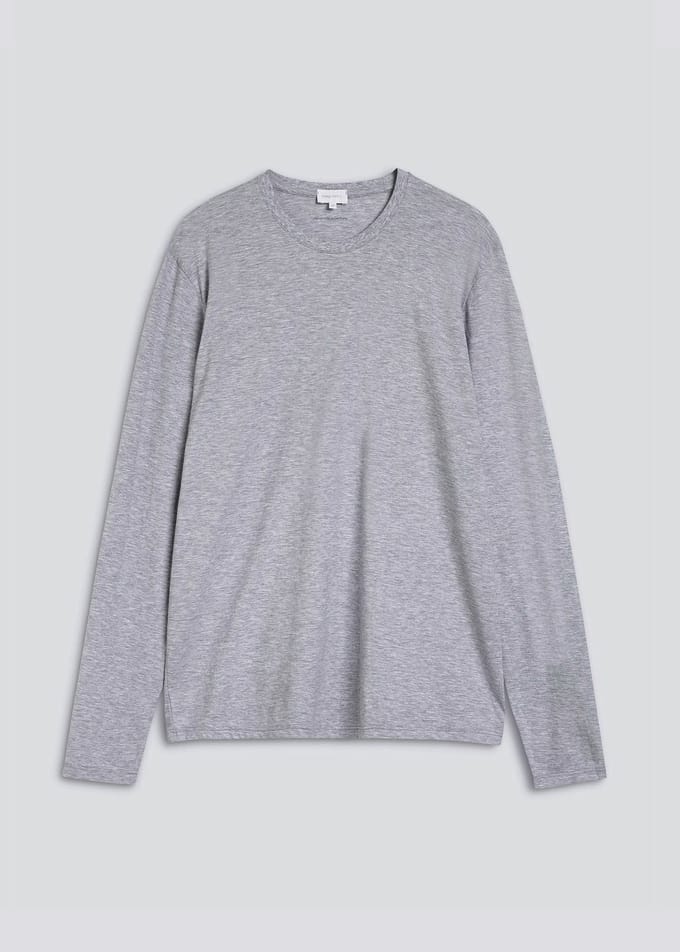 Longsleeve Serie Single Jersey Light Grey Melange