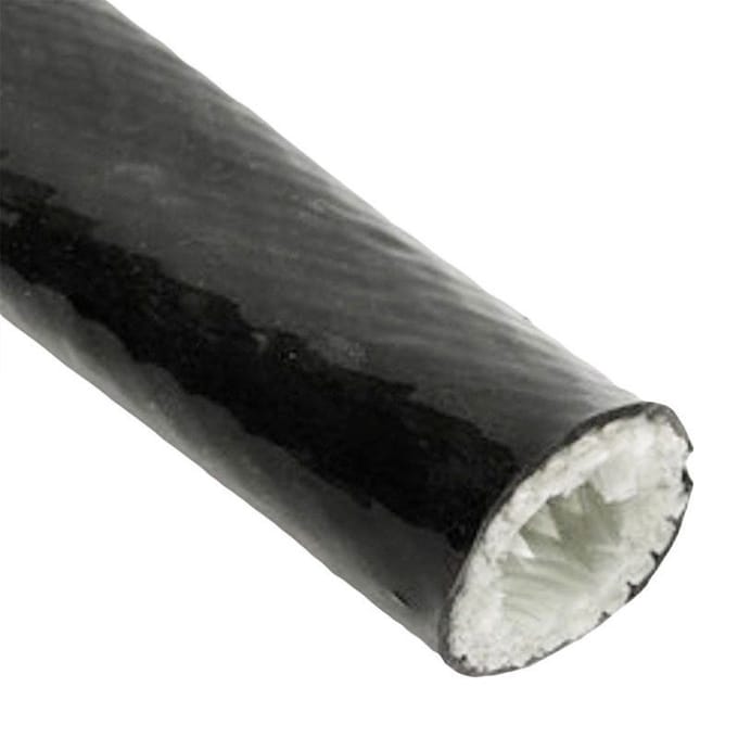 Ø 6 mm x 1 m | Hittebestendige silicone isolatiekous - Zwart