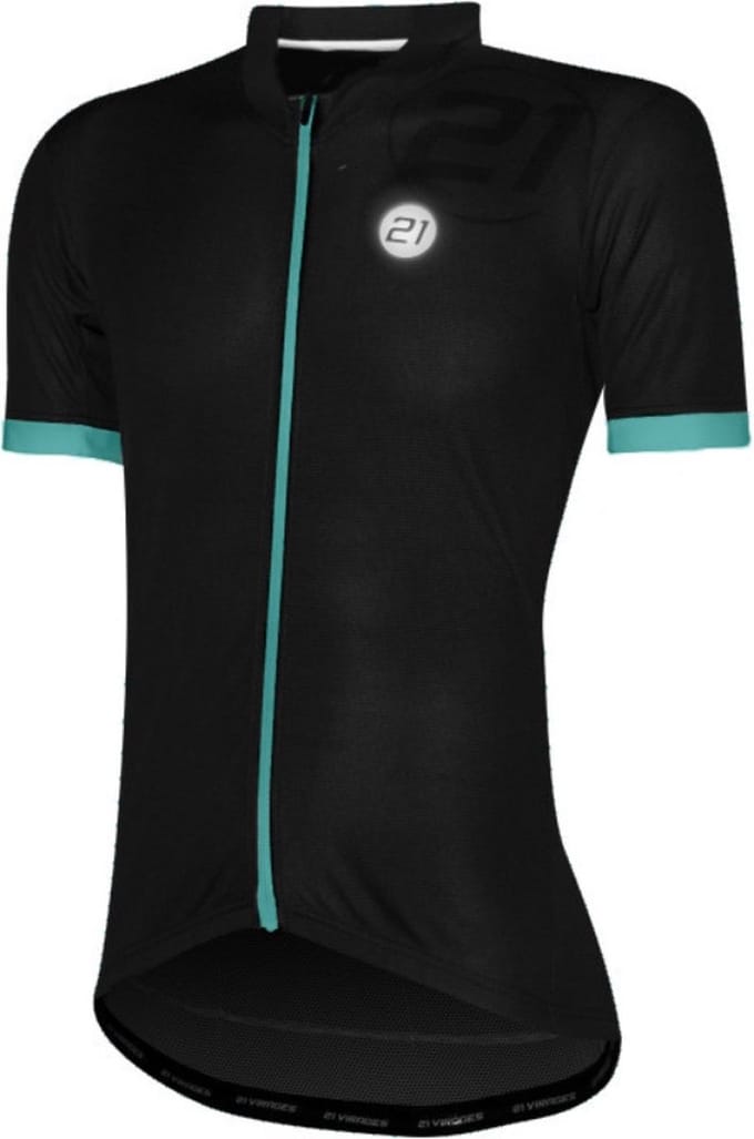 21Virages  Fietsshirt korte mouwen Milano Zwart Celeste-S