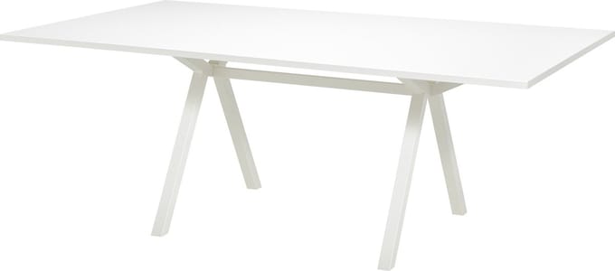 VPAX Vergadertafel - 200x100 cm - Wit / Wit frame