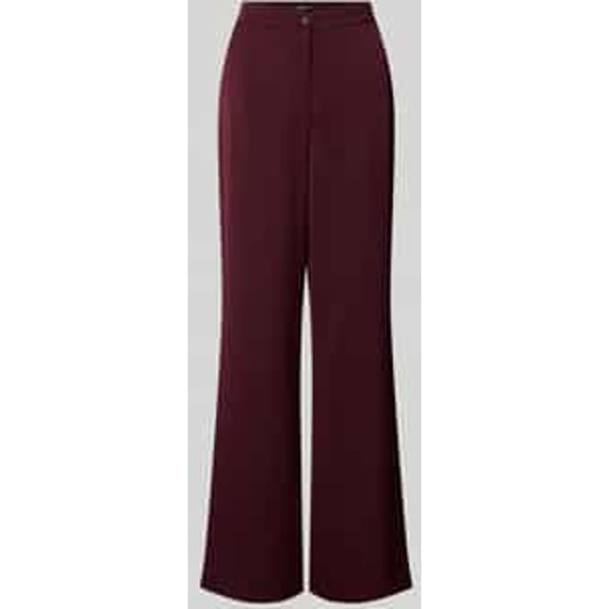 Stoffen broek met knoop- en ritssluiting
