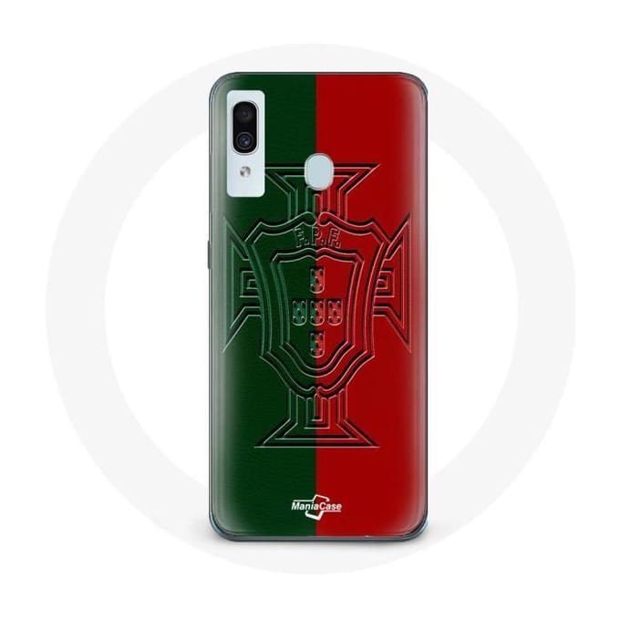 Coque maniacase pour Samsung Galaxy A20 portugal logo vert et rouge