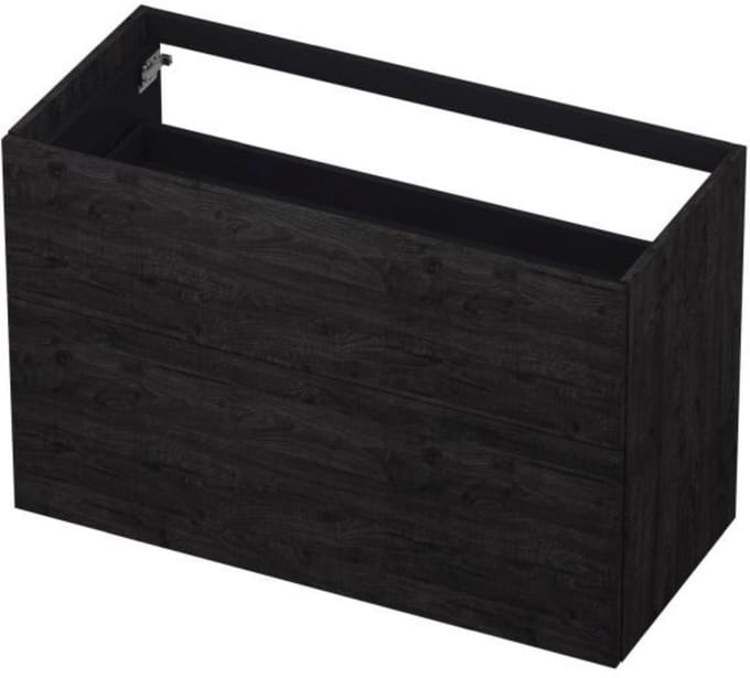 INK - Onderkast 2 Laden Push To Open 65cm Hout Decor - 1000x450x650 Mm - Houtskool Eiken