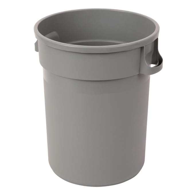 Jantex zware ronde afvalbak grijs 120L