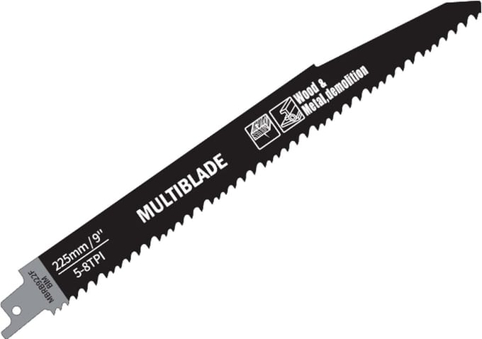 Multiblade MBRB922F Reciprozaagblad 225mm,Grof, hout/metaal