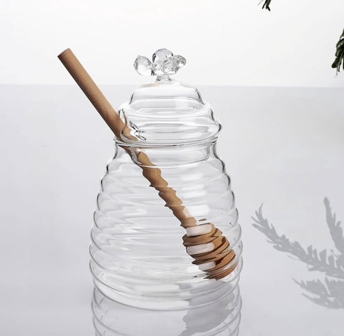 Bavary Bee Honingpot - Glas / Hout