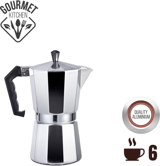Espresso maker Aluminium 6 kops -Percolator - Italiaanse Koffiepot - Espresso