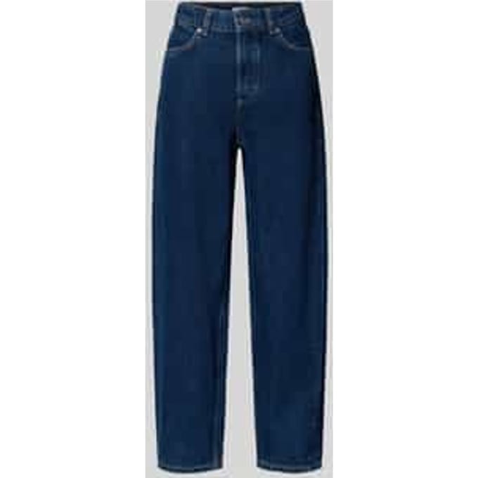Barrel Leg Jeans van pure katoen model 'STINE KORT'