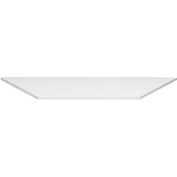 Tafelblad, trapezium 1600/800 x 690 mm, lichtgrijs