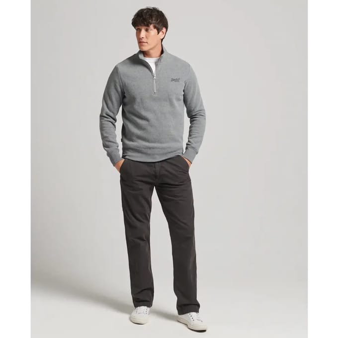 Sweater van biologisch katoen met rits Superdry Essential Logo