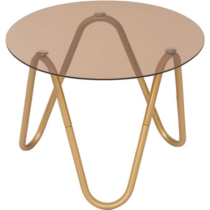 Leitmotiv - Side Table Ventana Rond - Bruin - 50x50x35 cm