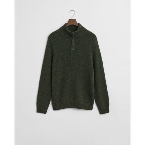 Gant Mocker Pullover Wool Blend Donkergroen - Maat XL - Heren - Pullovers