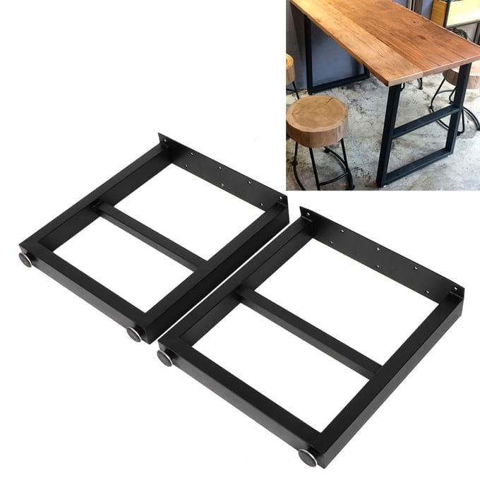 Pied de Table à Manger en Fer Bureau Métal Accessoires de Table Pièces de Rechange pour Meubles Ménager Small blanc