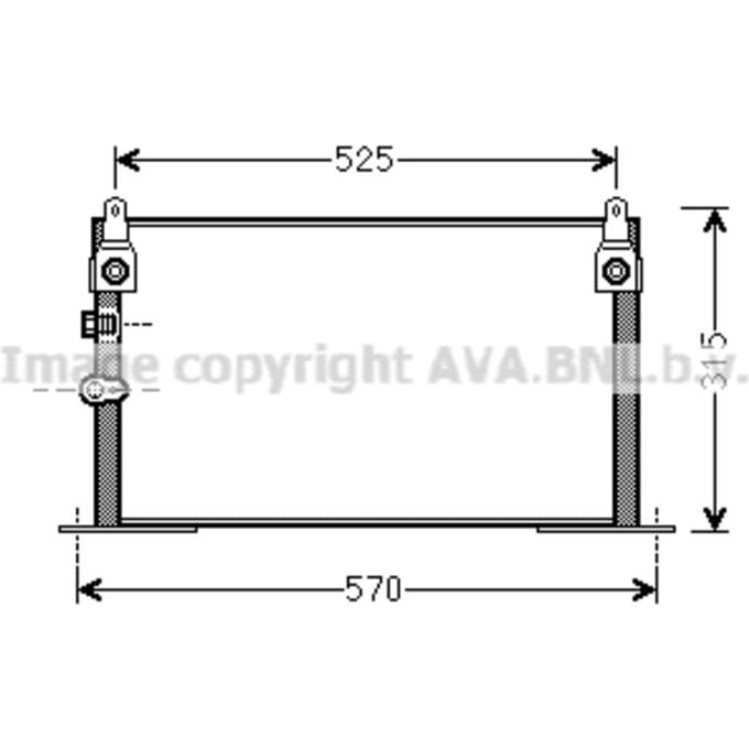 Condensator, airconditioning AVA COOLING TOA5585