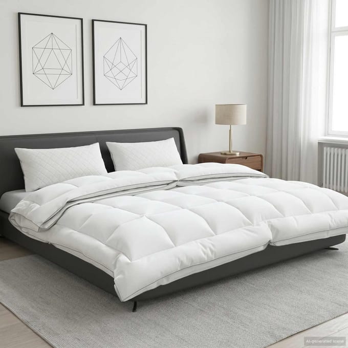 vidaXL - Dekbed - TRIER - 200x220cm - 4 - seizoenen - 140+220GSM - Wit