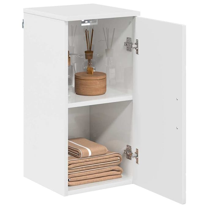 vidaXL - Badkamerkast - Hoogglans - wit - 30 - x - 31,5 - x - 61 - cm