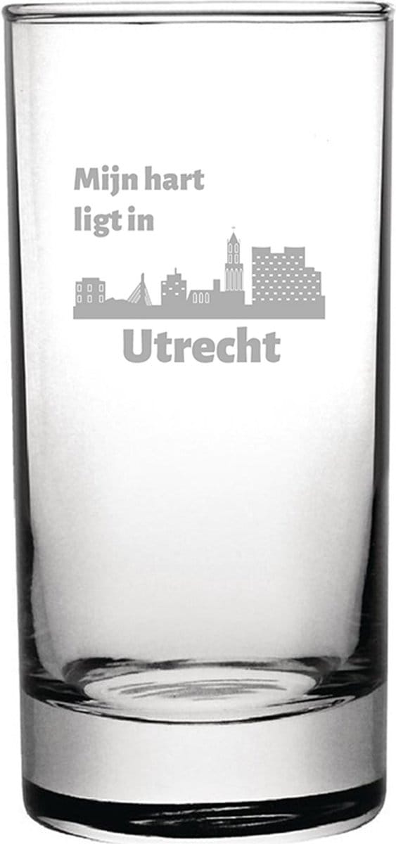 Gegraveerde longdrinkglas 28,5cl Utrecht