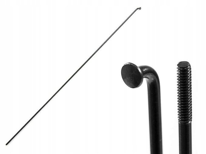 SLE Spokes - Stalen Spaak - 262mm - Zwart - Anticorrosie