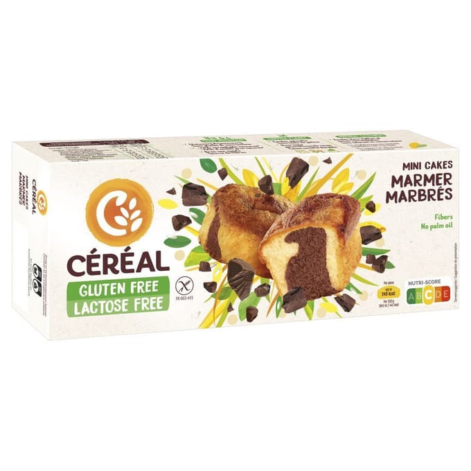 Céréal Mini Cakes Marmer Glutenvrij & Lactosevrij - 1 x 200 gr
