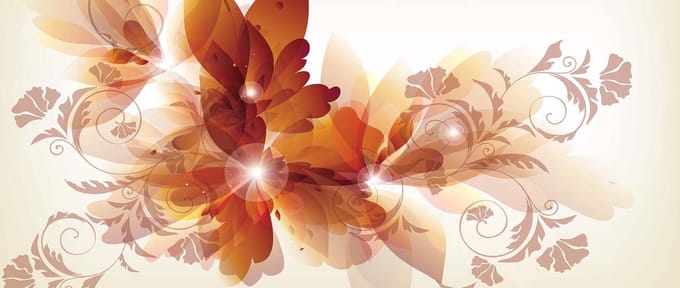 Fotobehang Flowers Abstract  | PANORAMIC - 250cm x 104cm | 130g/m2 Vlies