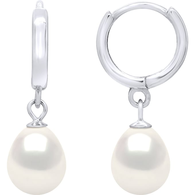 Hangende Oorbellen Echte Geëngageerde Zoetwaterparel Pear 8-9 mm
