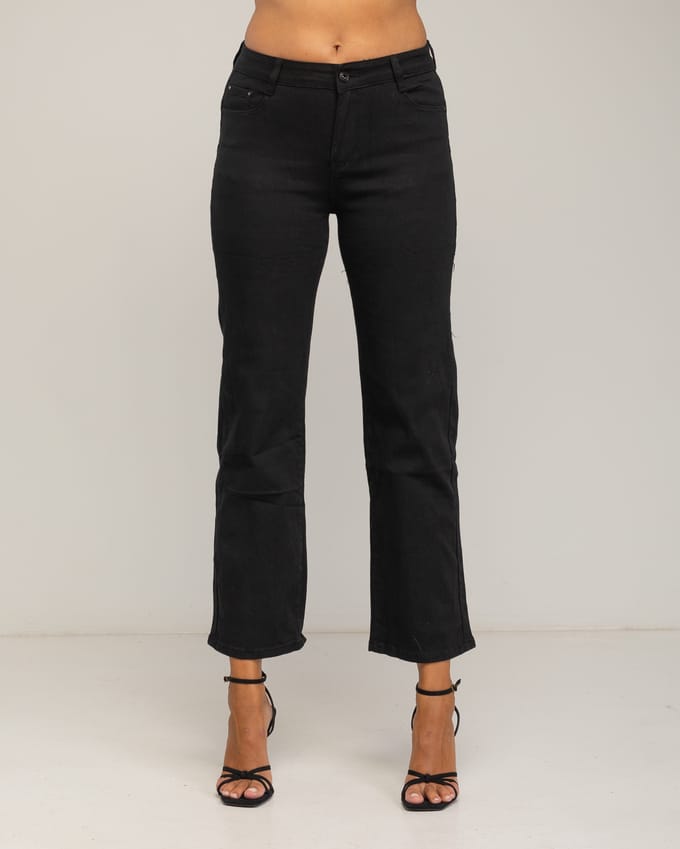 Brede pijpen basic jeans