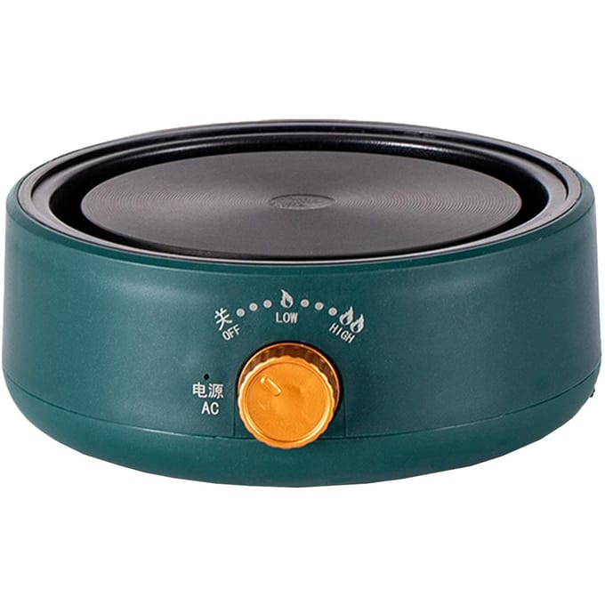 Cuisinière à thé électrique multifonctionnelle Mini anti-brûlure à sec plaque chauffante électrique à chauffage rapide pour bureau vert