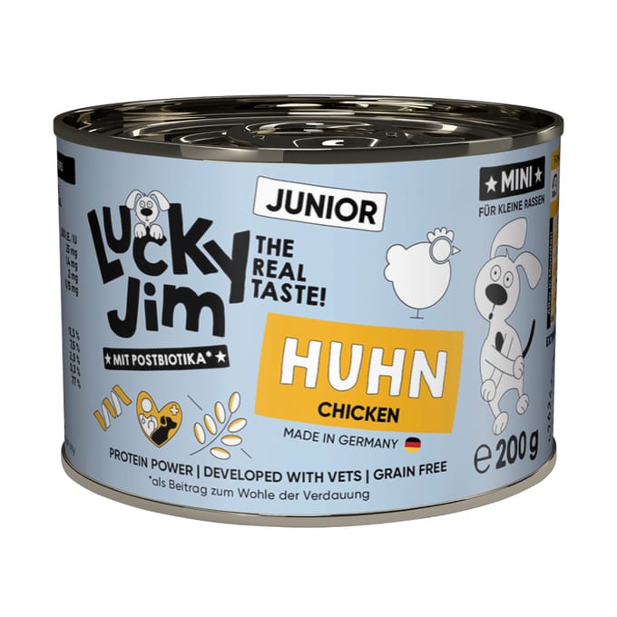 6x200g Lucky Jim MINI Junior kip natvoer voor honden