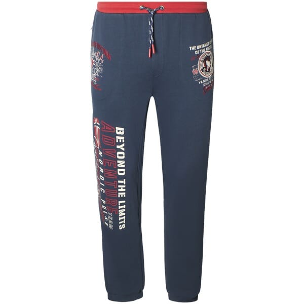 Jan Vanderstorm herren Joggingbroek - 48/50 - donkerblauw - Plus Size