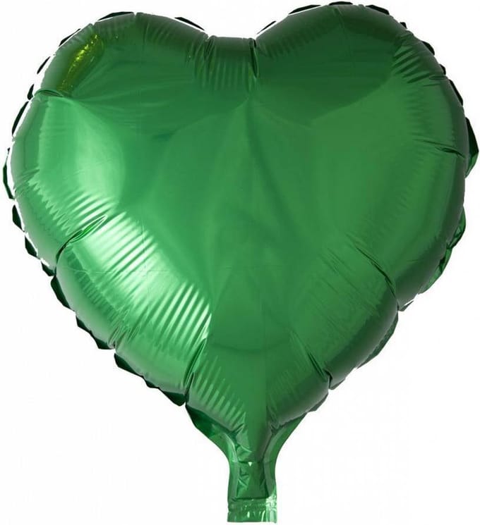 Helium Ballon Hart Groen 46cm leeg